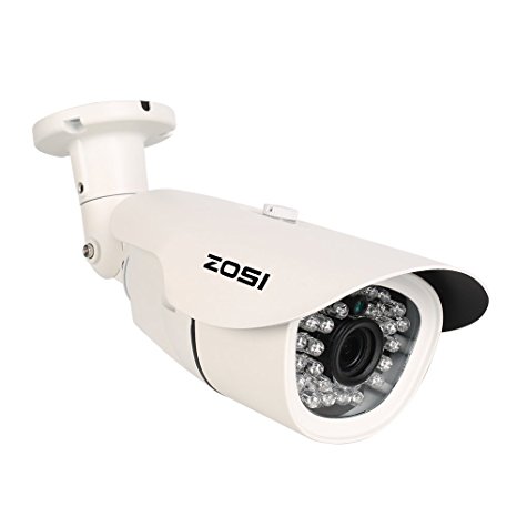 ZOSI 1.0MP 720P (1280*720) HD Outdoor Bullet IP Wired Network Surveillance Camera Waterproof 100ft IR Night Vision, ONVIF, Remote View Via Smart Phone/Tablet/PC