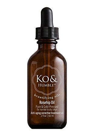 Organic Rosehip Oil from Ko & Humble Beautifying Oils, 100% Pure & Cold-Pressed, Ethically Sourced, Certified Cruelty-Free, 2 Ounce [60 ml]