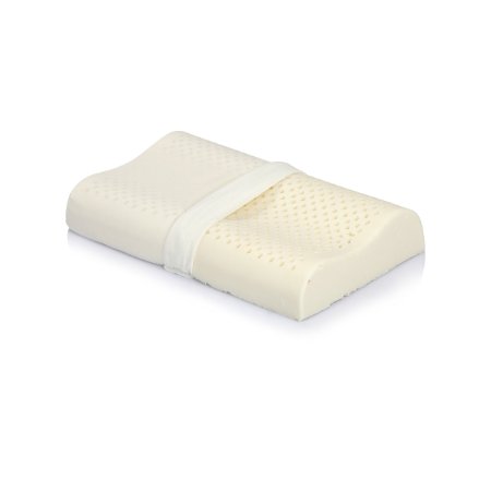 FUNREST Dunlop Natural Latex Foam Contour Pillow with Bamboo Zipper Cover, Standard, Soft