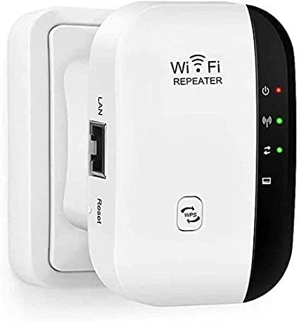 Super Boost WiFi Range Extender, WiFi Repeater Up to 300 Mbps, Internet Signal Booster 2.4G Network with Integrated Antennas LAN Port, Wireless Router Signal Booster Amplifier Supports Repeater/AP