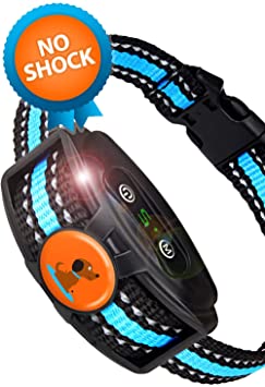 Humane Rechargeable Bark Collar for Small Dogs and Medium- NO Shock Anti Barking Dog Collars with Beep Vibration, The Smartest No-Pain Correction with 2 Modes: Vibration and Strong Vibration Mode