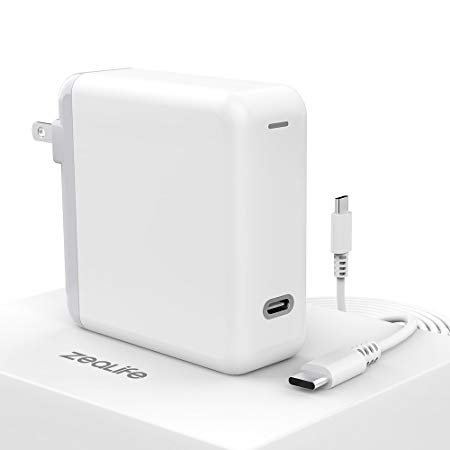 USB C Power Adapter 61W, ZeaLife Premium Power Delivery Fast Charge Brick for MacBook Pro Charger Thunderbolt Port and USB Type C Charging Laptop, Smartphone, and More 【 UL Listed 】