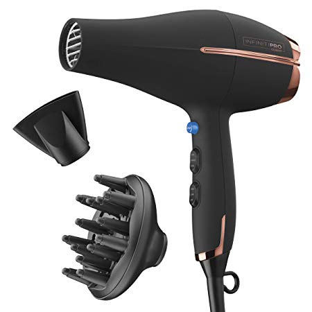 INFINITIPRO BY CONAIR 1875 Watt AC Motor Pro Hair Dryer, Black / Rose Gold