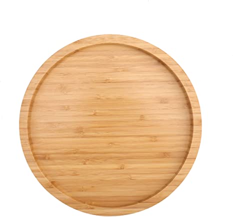 Fasmov 12 Inches Diameter Bamboo Lazy Susan Turntable