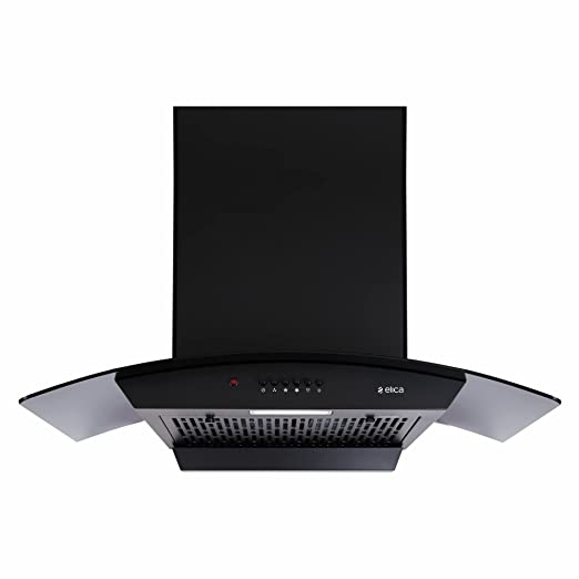 Elica 90 cm 1310 m3/hr Filterless Auto Clean Chimney (FLCG PB 900 HAC NERO, Push Button Control, Black)