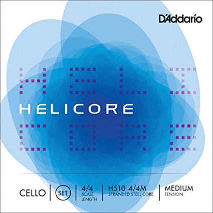 D'Addario Helicore Cello String Set, 4/4 Scale, Medium Tension