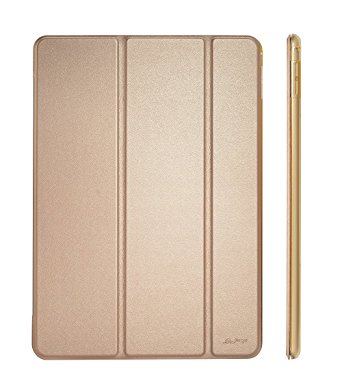 iPad Mini 4 Case Cover, Dyasge Smart Case Cover with Magnetic Auto Wake & Sleep Feature and Tri-fold Stand for iPad Mini 4 Tablet(Not for mini 1,2,3),Champagne Gold