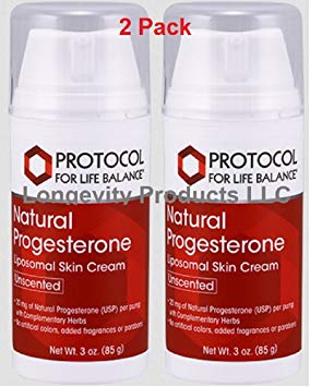 Protocol For Life Balance - Progesterone Cream w/ Pump 3 oz - 2 Pack