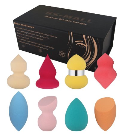 BS-MALL(TM) 8pc Latex Free Flawless Makeup Blender Foundation Puff Multi Shape Sponges (Style 2)
