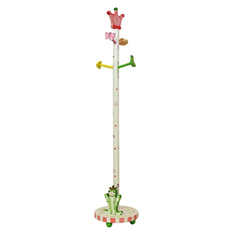 Fantasy Fields - Princess & Frog Thematic Kids Coat Rack   Imagination Inspiring Hand Crafted & Hand Painted Details   Non-Toxic, Lead Free Water-based Pain
