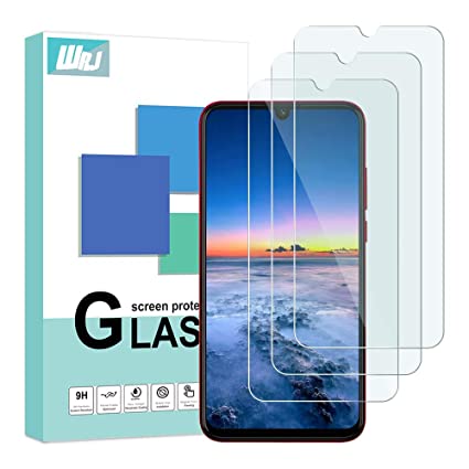 [3 Pack] WRJ Screen Protector for BLU G8, HD Anti-Scratch Anti-Fingerprint No-Bubble 9H Hardness Tempered Glass with Lifetime Replacement Warranty