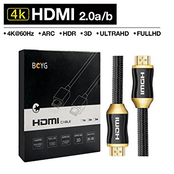 Premium 4K HDMI Cable High Speed HDMI Lead 2.0A -Professional for 4K Ultra HDTV ,Support Full HD|HDR,3D,SKY HD ARC CEC,Ethernet /Compatible With TV, Computer PC Monitor Laptop PS3/4,Projector Blue-ray (1.5M)