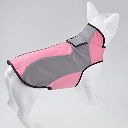 Fosinz Outdoor Waterproof Dog Jacket Dog Coat with Reflective Stripe