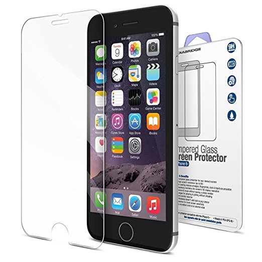 Mediabridge iPhone 6s Plus / 6 Plus Screen Protector – Premium Tempered Glass – Anti-Scratch and Anti-Smudge – Easy Install (Part# PEA-SPG-I6  )