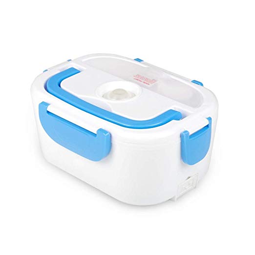 Electric Heating Lunch Box Food Heater Portable Lunch Containers Warming Bento for Home&Office Use 110V Hot Lunch Box (Blue)