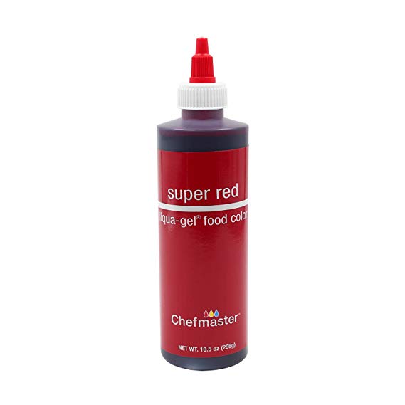 Chefmaster by US Cake Supply 10.5-Ounce Liqua-Gel Cake Food Coloring Super Red