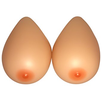 FEMINIQUE 2400gr Silicone Breast Enhancer Forms size 40DD/42D/44C/40B(Size 12)for mastectomy patients