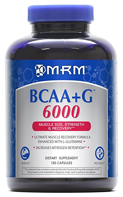 MRM - BCAA G 6000, Ultimate Muscle Post-Workout Recovery Formula , Supports Muscle Size & Strength, Recovery, Reduces Fatigue & Muscle Soreness (150 Capsules)