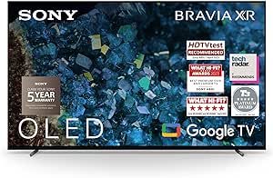 Sony BRAVIA XR, XR-55A80L, 55 Inch, OLED, Smart TV, 4K HDR, Google TV, ECO PACK, BRAVIA CORE, Perfect for PlayStation5, Metal Flush Surface Design, 5 Year Warranty