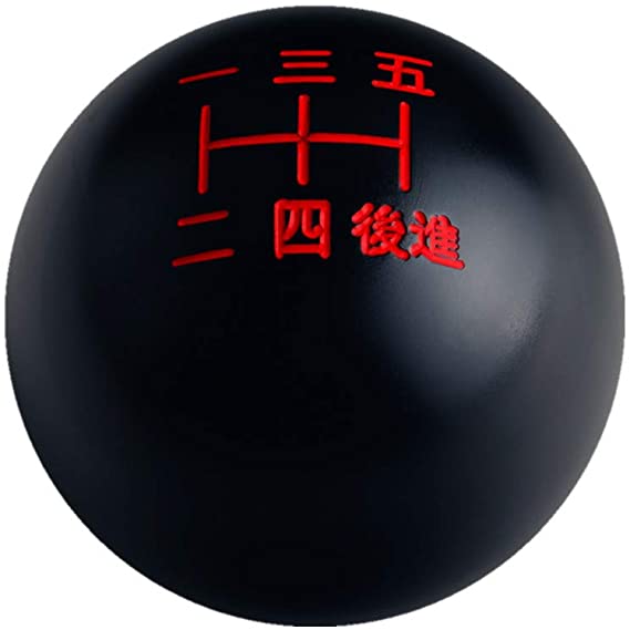 DEWHEL Black/Red Inlay Sphere 5 Speed Japanese Manual Shift Knob Weighted M12X1.25 M10X1.5 M10X1.25 M8X1.25 Black