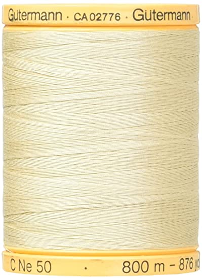 Gutermann Natural Cotton Thread Solids 876yd, Burlap Beige
