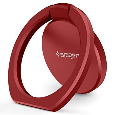 Spigen Style Ring POP Cell Phone Ring/Phone Grip/Stand/Holder for All Phones and Tablets Compatible with Magnetic Car Mount - Red