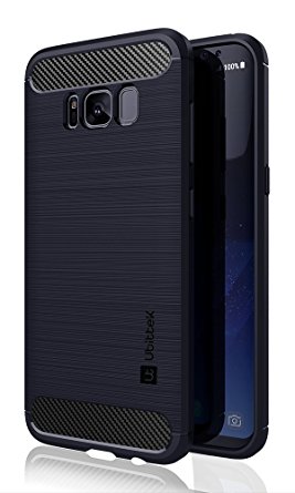 Samsung Galaxy S8 Case, Ubittek Dynamic Stroked Line Pattern Trim Durable Anti-Slip TPU Ultra Thin Case For Samsung Galaxy S8 (Navy)