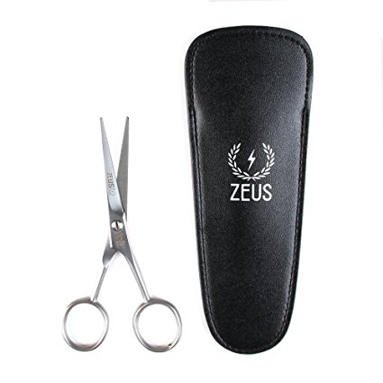 Zeus Beard Scissors for Men - Professional-Grade, Stainless Steel Beard Trimming Scissors - Made in Germany