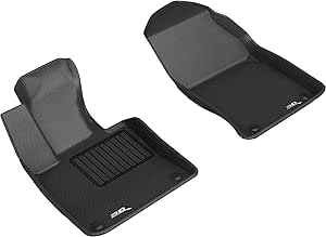 3D MAXpider Custom Fit Kagu Floor Mat (Black) Compatible with Volvo S60/V60/V60 Cross Country 2019-2023 - Front Row