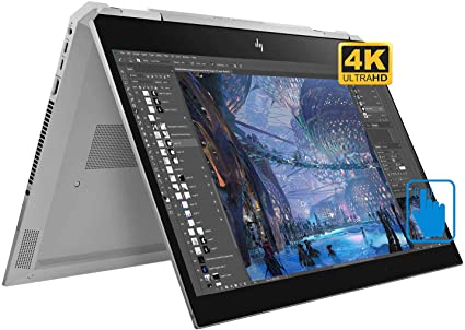 HP ZBook Studio x360 G5 Laptop-2-in-1 (Intel i7-8750H 6-Core, 32GB RAM, 2TB m.2 SATA SSD, Quadro P1000, 15.6" Touch 4K UHD (3840x2160), Active Pen, WiFi, Bluetooth, Webcam, Win 10 Pro)