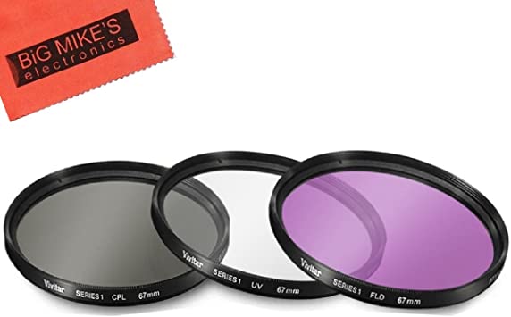 49mm 3 Piece Filter Kit (UV-CPL-FLD) for Sony 18-55mm DT E-Mount, 55-210mm, 16mm f/2.8, 20mm f/2.8 EMOUNT, 24mm f/1.8, FE 28mm f/2 Lens, 30mm f/2.8, 30mm f/3.5, 35mm f/1.8, 50mm f/1.8, 55mm f/1.8