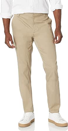 Amazon Essentials Men's Slim-Fit Wrinkle-Resistant Flat-Front Stretch Chino Pant