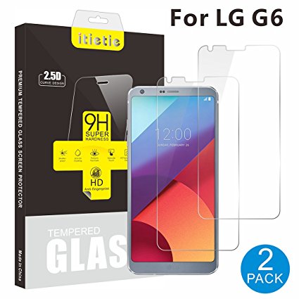 [2-Pack] LG G6 Screen Protector - iTieTie [Ultra Thin 0.26mm] Premium Tempered Glass Screen Protector ,High Defintion