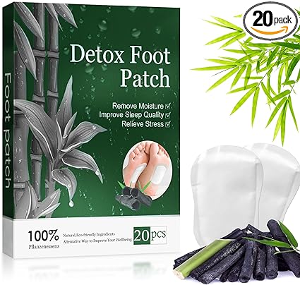 Detox Foot Patches, 20PCS Detox Foot Pads to Remove Body Toxins Deep Cleansing, Stress Relief & Better Sleep