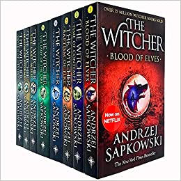 Witcher Series by Andrzej Sapkowski 8 Books Collection Set NETFLIX (The Last Wish, Sword of Destiny, Blood of Elves, Time of Contempt, Baptism of Fire & Seasons of Storm)