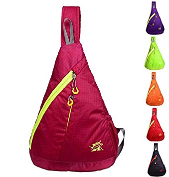 Bonvince Packable Nylon Outdoor Shoulder Backpack Cross Body Bag Sling Pack