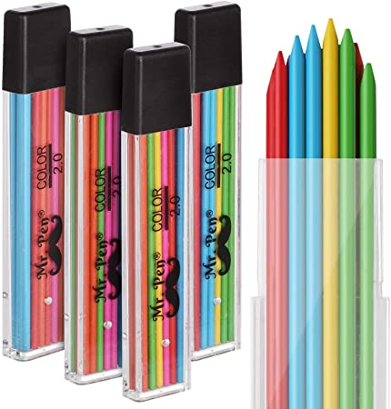 Mr. Pen- 2mm Lead Refills, 48 Pack, Colored Lead Pencils 2.0 mm, Mechanical Pencil Lead, Colorful Mechanical Pencils 2mm Lead, 2 mm Lead, Pencils 2.0mm Lead, Pencil Lead 2.0 mm Refill, Lead Refill