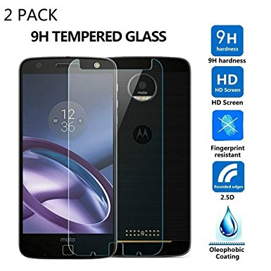MOTO Z Play Screen Protector, Starhemei Slim Tempered Glass 9H Hardness 2.5D Round Edge [Shatter-Proof], High Definition Glass Screen Protector For Motorola Moto Z Play Droid 2016