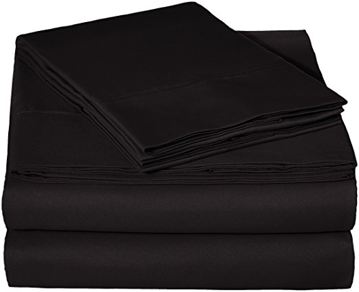 AmazonBasics Microfiber Sheet Set - Full, Black