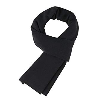 GOKKO Men's Winter Fashionable Soft Colorful Striped Knit Long Scarf Softer Cashmere Feel Wool Touch Plaid Solid