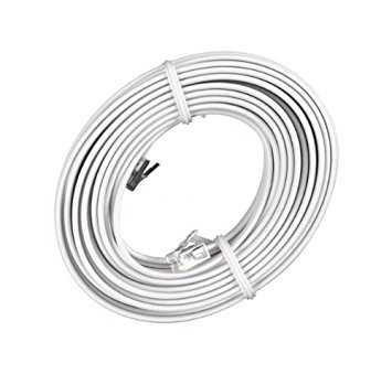 GE TL26192 Line Cord (15 Ft., White, 4-Conductor)