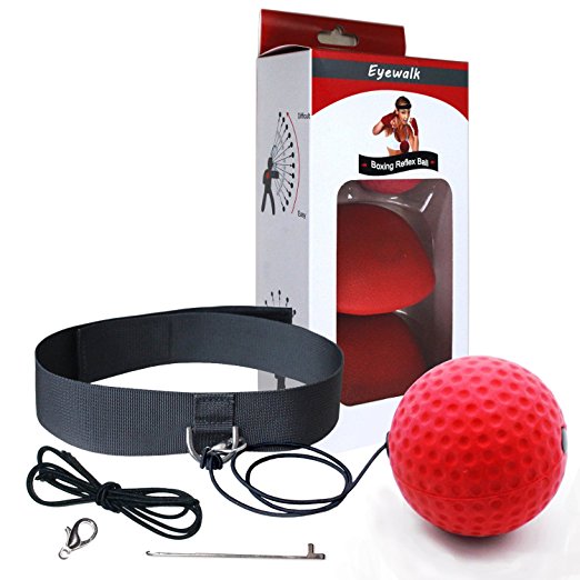 Boxing Reflex Ball Training Hand Eye Coordination with Headband and Gloves ,Portable Boxing Punch Ball to Improve Reaction and Speed for Training and Fitness
