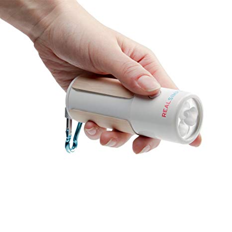 Real Simple Dog Poop Bag Dispenser with Flash Light 3 Rolls and Carabiner Hook
