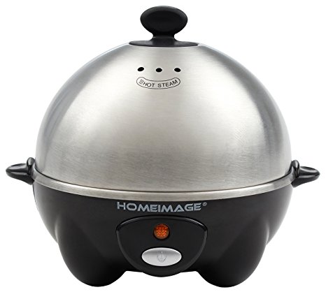 HOMEIMAGE Electric 7 Egg Cooker and Poacher with Stainless Steel Tray & Lid - HI-70AS