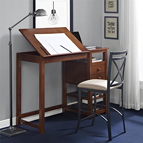 Dorel Living Drafting and Craft Counter Height Desk, Espresso