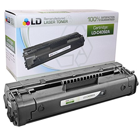 LD Remanufactured Replacement Laser Toner Cartridge for Hewlett Packard C4092A (HP 92A) Black