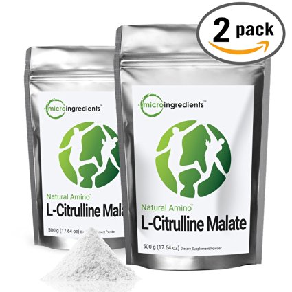 Naturally Fermented Pure L-Citrulline Malate 2:1 Powder - Enhance Nitric Oxide (1 kg / 2.2 lb) Vegan Amino Acids