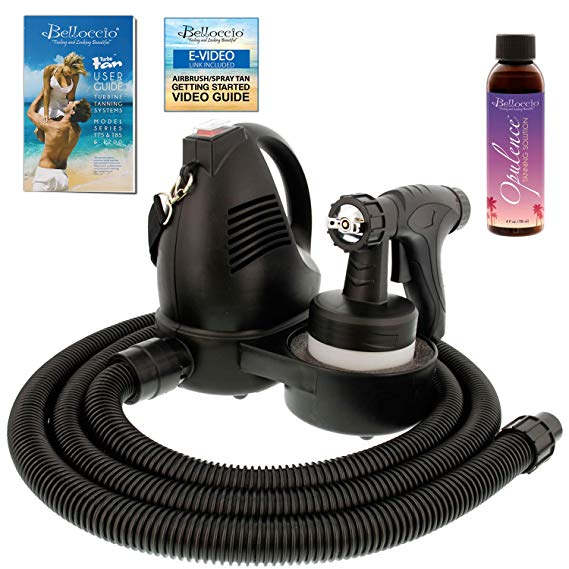 Belloccio Premium T75 Sunless Turbine Spray Tanning System; FREE 4 oz. Opulence Tanning Solution & FREE User Guide Video Link