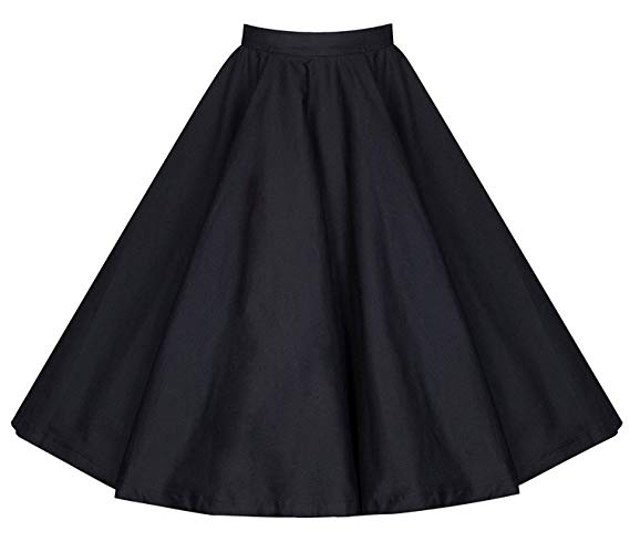 Eyekepper High Waist Vintage A Line Midi Skirt