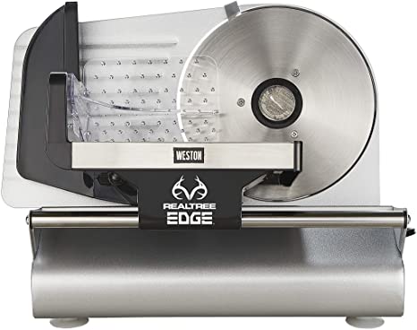 Weston Realtree Edge 7 1/2” 200 Watt Meat Slicer, Stainless Steel (83-0750-RE), 200W